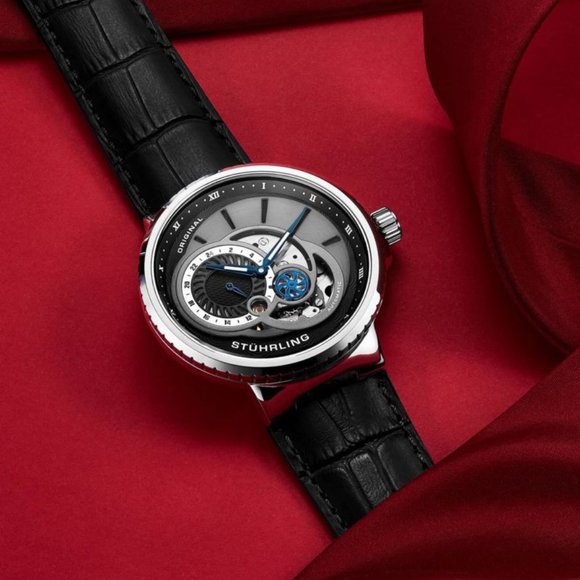 Stuhrling Original Dual Time Automatic Skeleton
